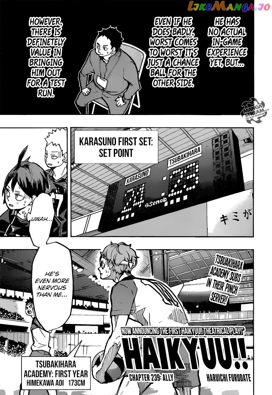 Haikyuu!!, Chapter 239 image 01